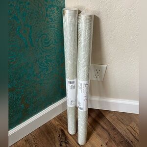 NWT - YORK Wallpaper Non Woven 2 Double Rolls Papyrus Plume Sage Oi0682 Sealed